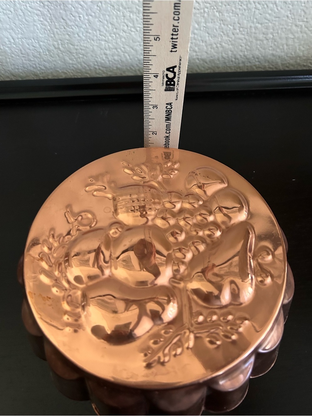 Vintage Benjamin & Medwin NY Copper Fruit Jello Mold 7.75" Wall Hanging Korea - Picture 4 of 8
